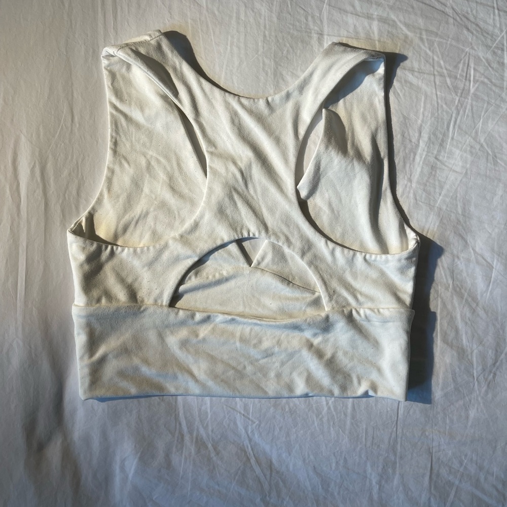 White cross back workout top - Picture 2 of 2